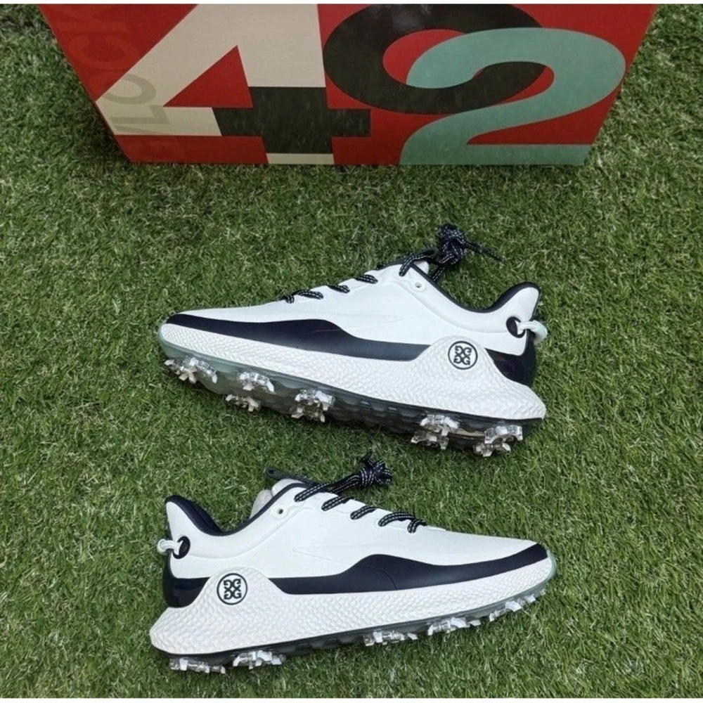 G/FORE MG4+ O2 Spiked G/LOCK Golf Shoe Sneaker LADIES White Blue Sz 7